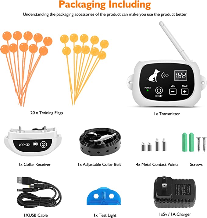 Royaleva Wireless Dog Fence With Collar for All Sizes