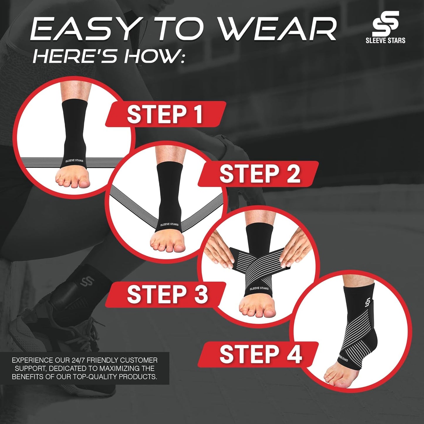 RoyaleGlow Ankle Support Brace for Foot Pain Relief