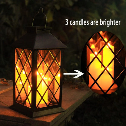 RoyaleGlow All Weather Garden Hanging Lantern - Solar Powered
