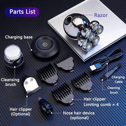 Luxora Wireless Electric Head Shaver with 7D Blade Design