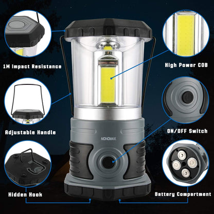 Royaleva LED Camping Lantern Bright 1500 Lumens Battery Powered