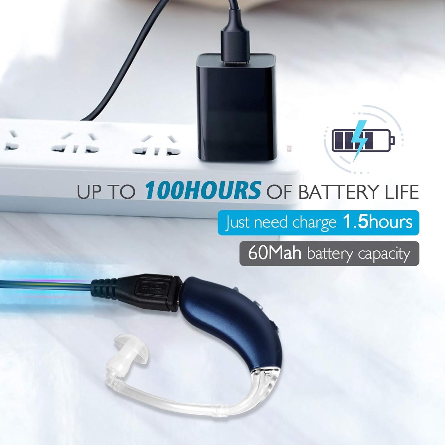 RoyaleGlow Rechargeable Universal Hearing Aids for Clarity