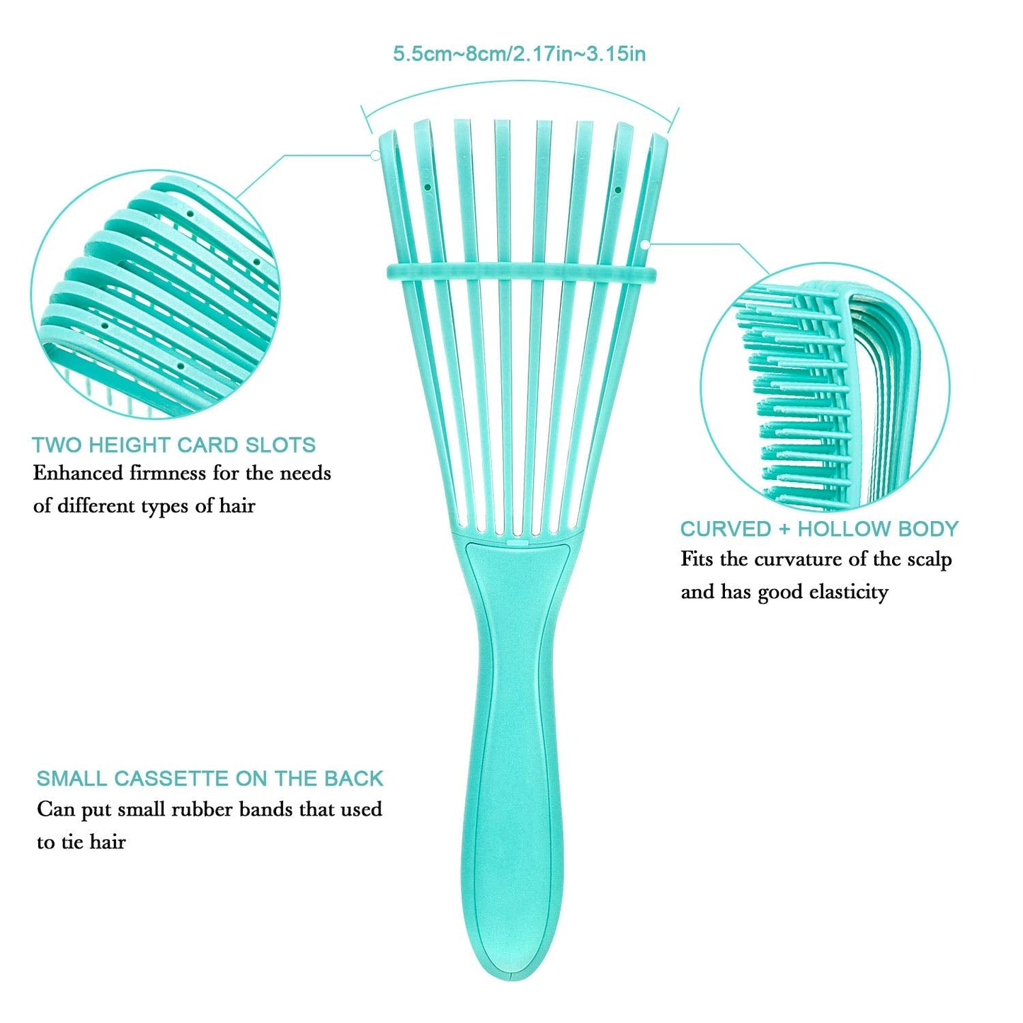 Luxora 2 Pieces Detangling Brush for Afro American Hair Textured 3a to 4c