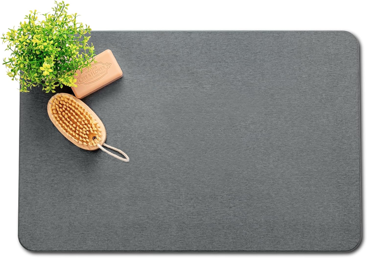 RoyaleGlow Natural Stone Bath Mat Fast Drying Non-Slip