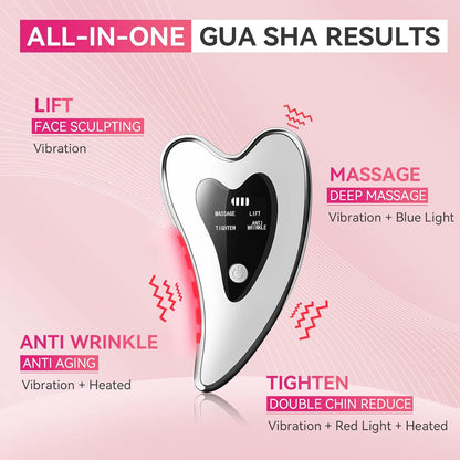 RoyaleGlow Gua Sha Massager Tool for Face Lifting and Rejuvenation