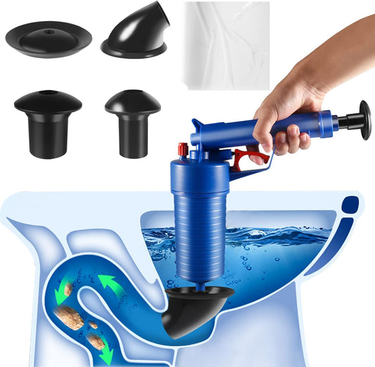 RoyaleGlow Drain Blaster Air Toilet Sink Plunger Gun Drain Clog Remover Tool