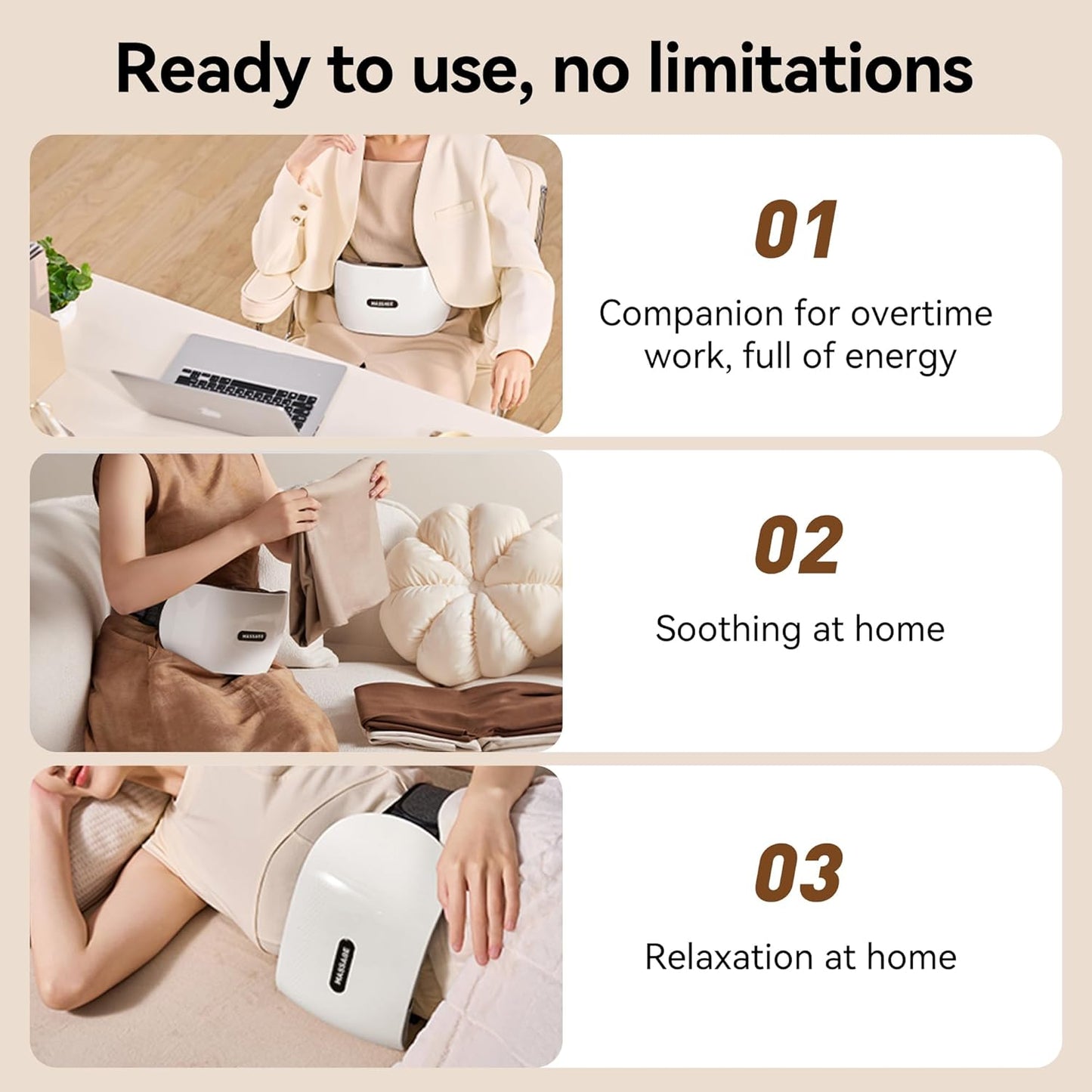 Luxora Abdominal Massager with Heat Therapy & Dual Discs