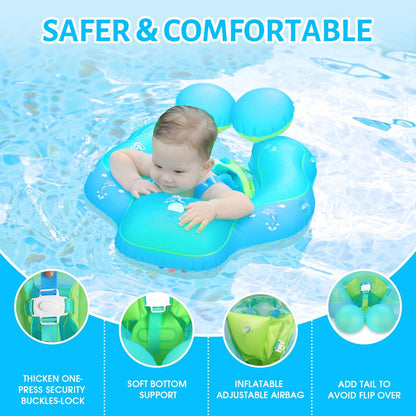 RoyaleGlow Baby Swim Float Canopy with UPF50+ Protection