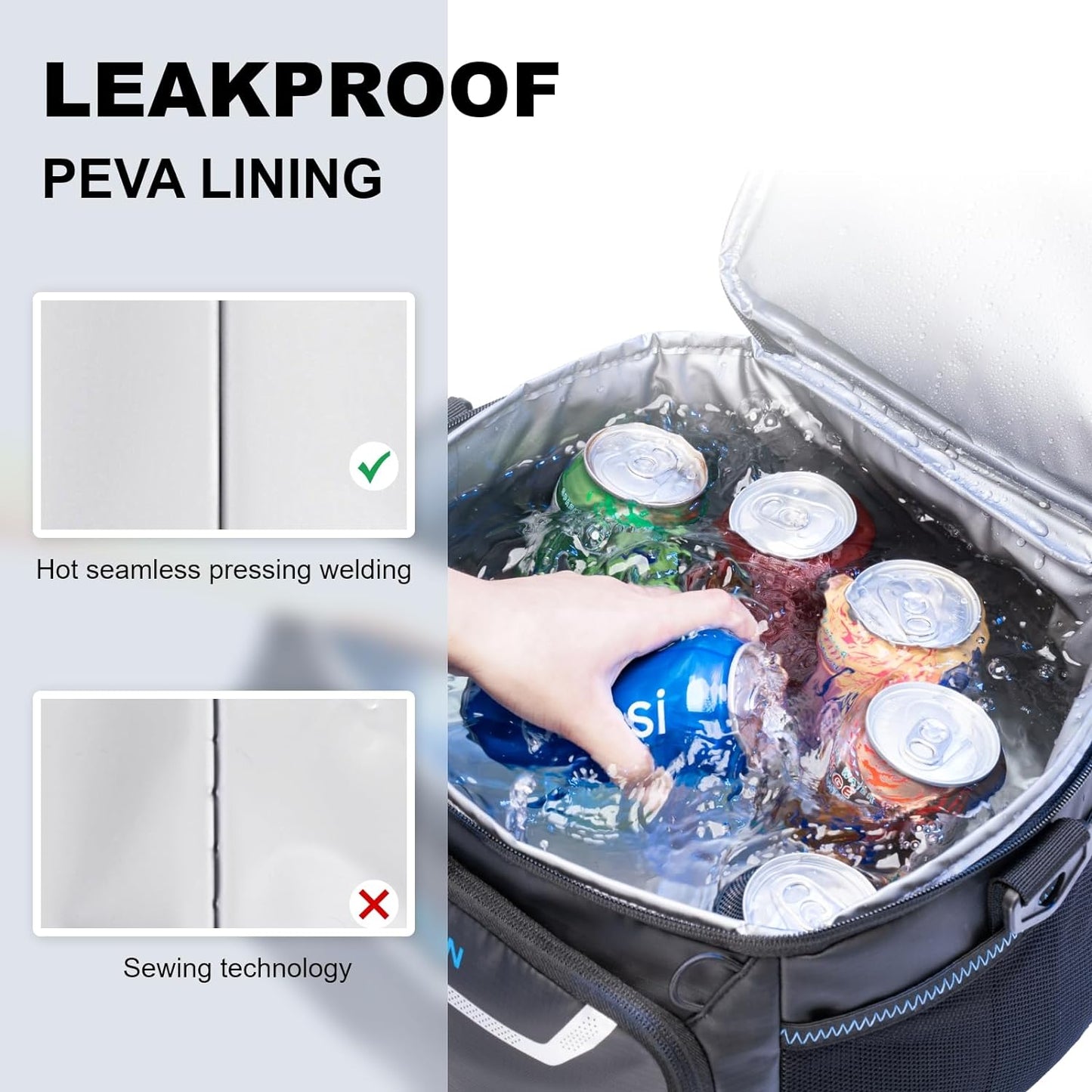 Royaleva Cooler Bag Insulated Beach Cooler Lunch Bag 24 Can