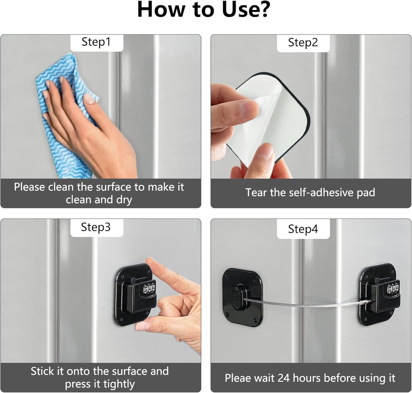 RoyaleGlow Fridge Lock 2-Pack for Safe Food Storage