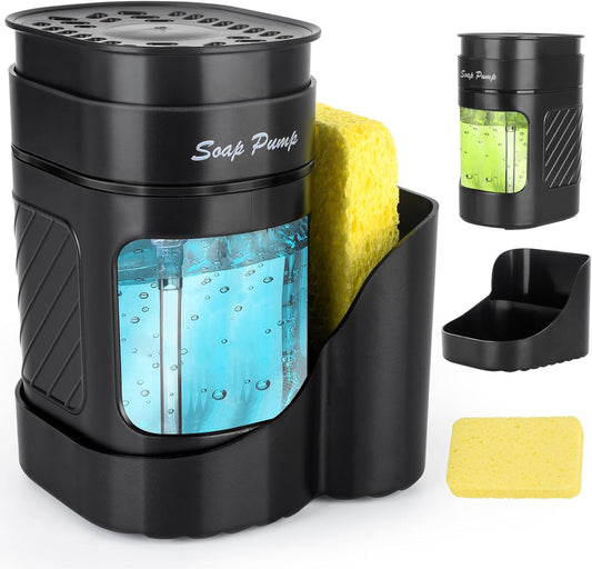 Luxora Kitchen Dish Soap Dispenser with Sponge Holder