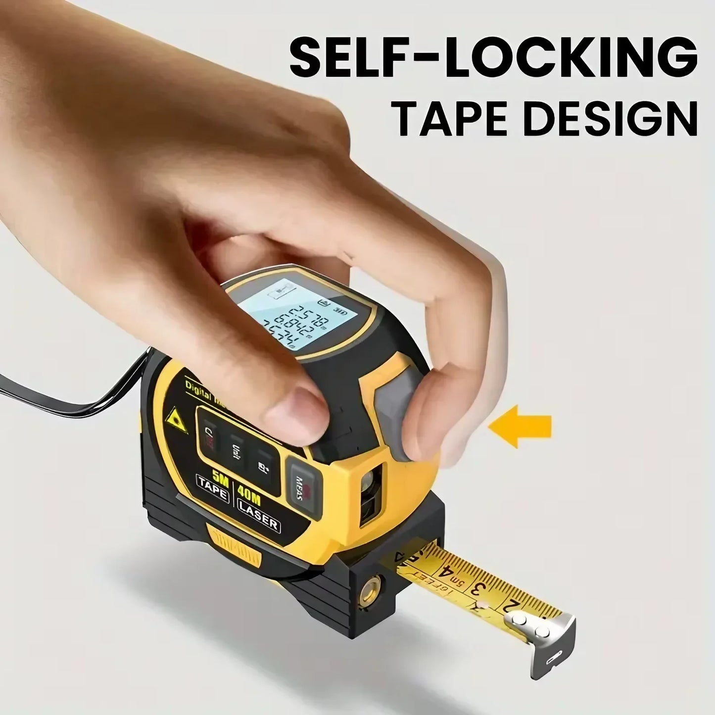 Royaleva 3-In-1 Laser Tape Measure 40/60M Meters Infrared