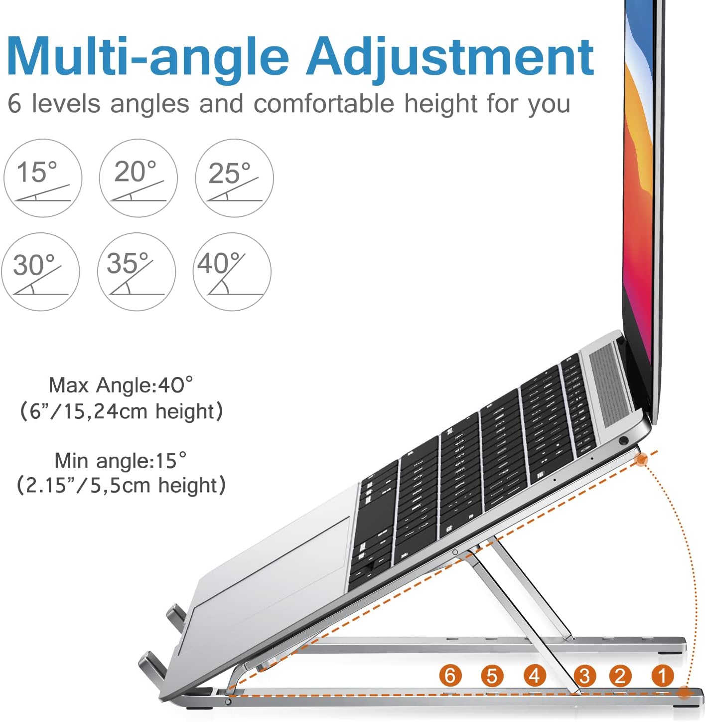 RoyaleGlow Foldable Portable Laptop Stand - Ergonomic Design