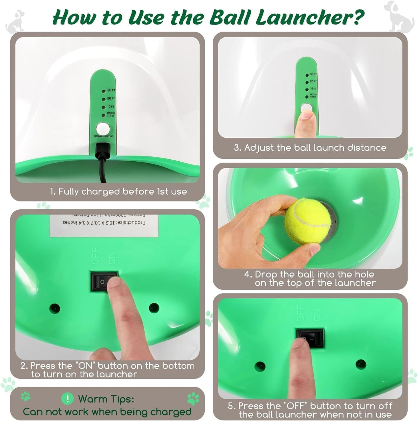 Luxora Automatic Dog Ball Thrower With 3 Distance Settings