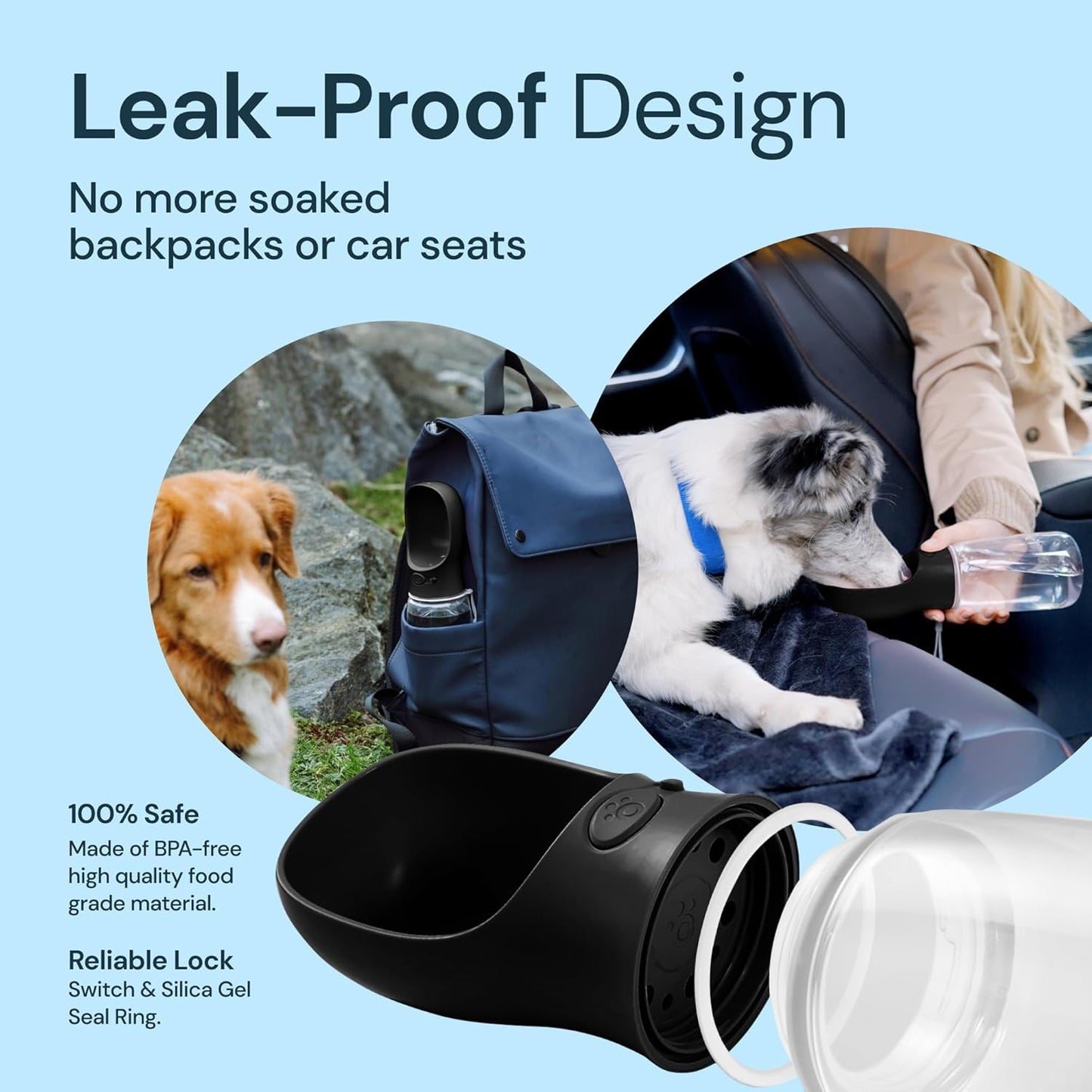 Royaleva 19 Oz Portable Water Bottle For Dogs Travel Use