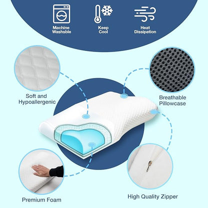 RoyaleGlow Anti-Snoring Pillow for a Peaceful Night