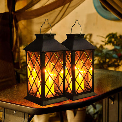 RoyaleGlow All Weather Garden Hanging Lantern - Solar Powered