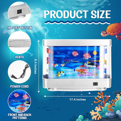 RoyaleGlow Fake Fish Tank Aquarium - Realistic Animated Decor