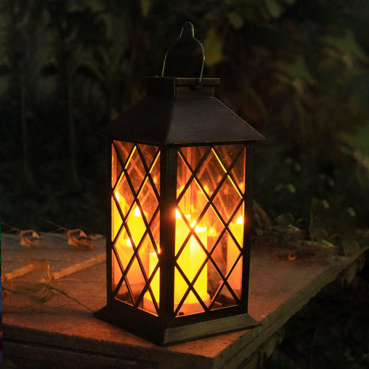 RoyaleGlow All Weather Garden Hanging Lantern - Solar Powered