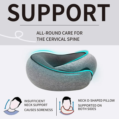 Luxora Travel Neck Pillow with Memory Foam Support