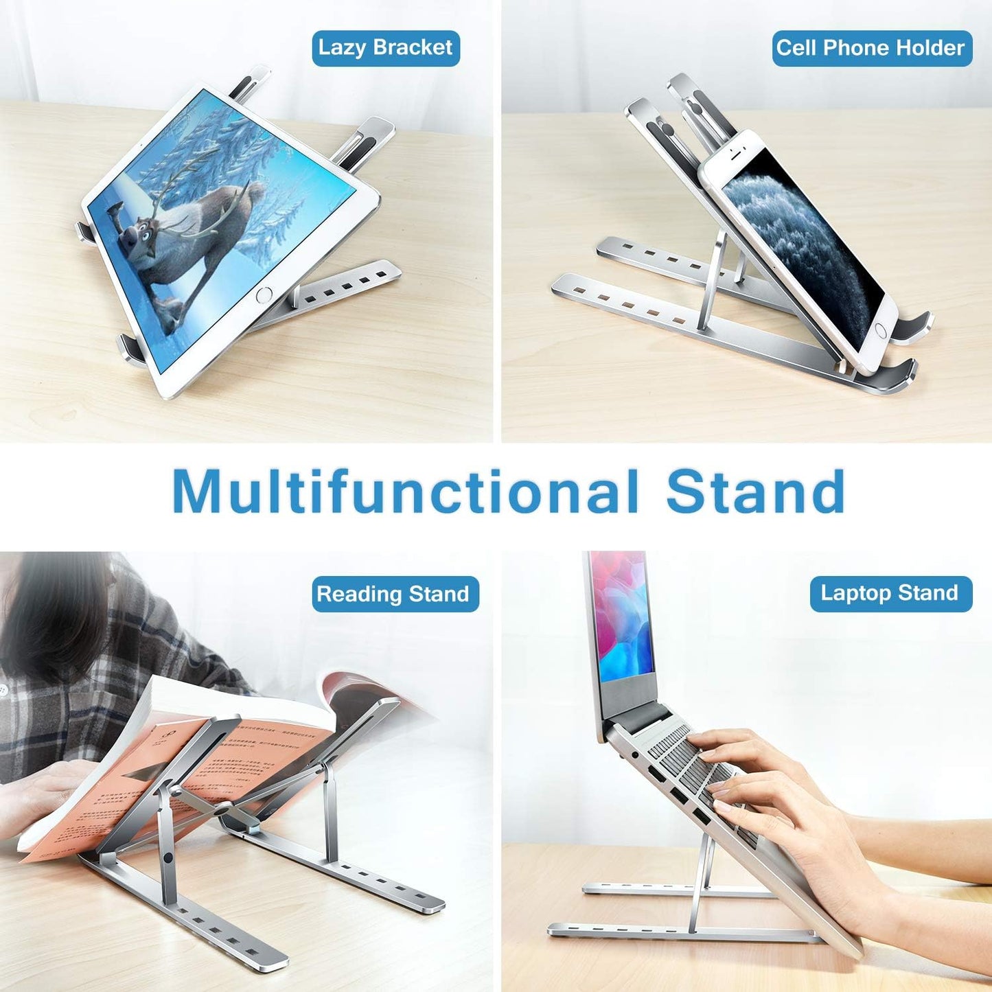 RoyaleGlow Foldable Portable Laptop Stand - Ergonomic Design