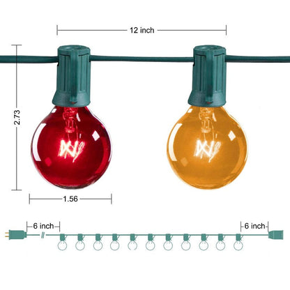 Royaleva Outdoor Dimmable String Lights - 20 ft LED Ambiance Lighting - Black / 20 ft