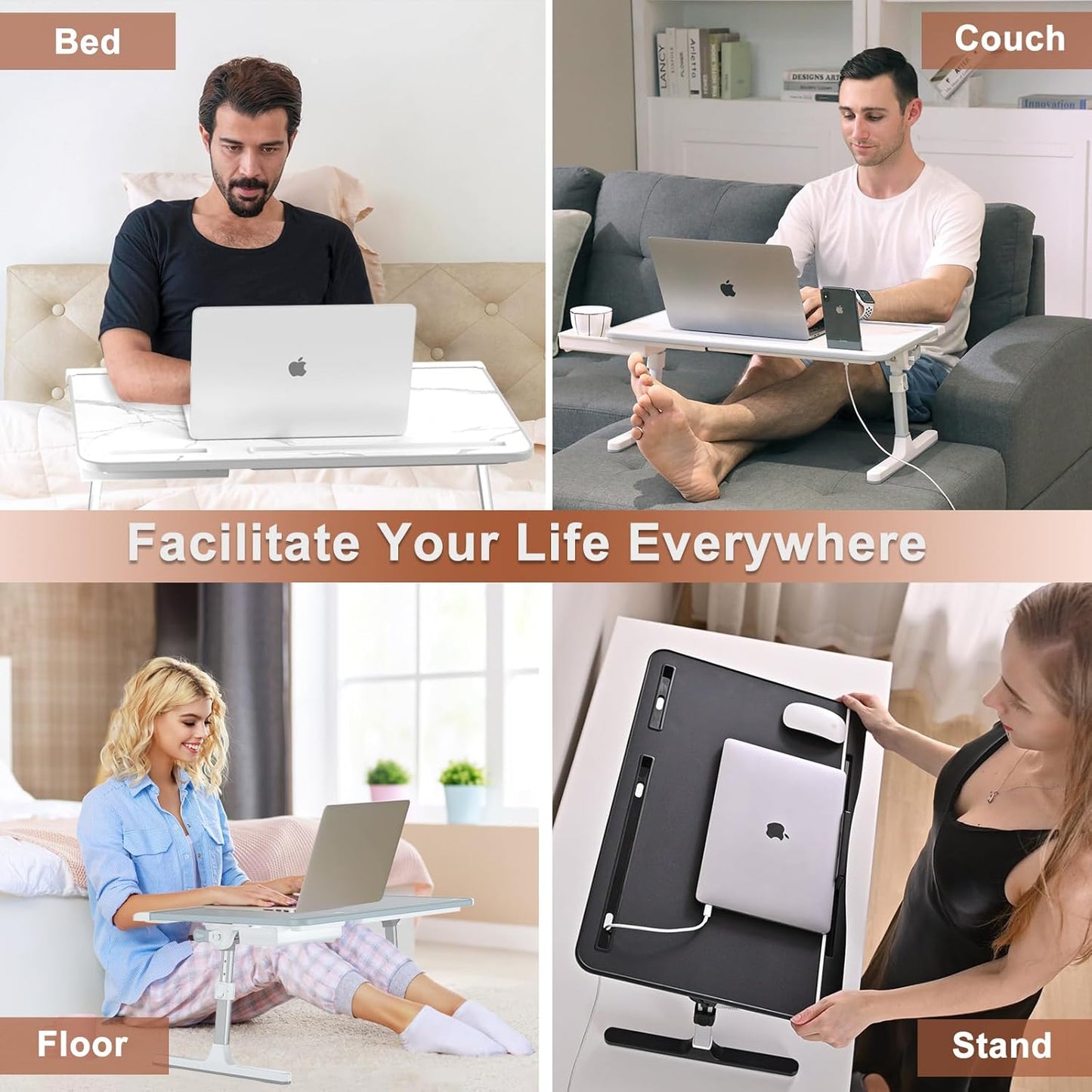Royaleva Adjustable Laptop Stand for Bed - Ergonomic Design