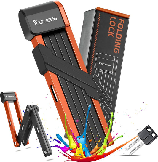 Luxora Portable Folding Bike Lock with 360 Degree Rotation