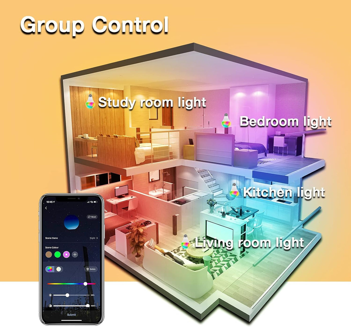Luxora WIFI Led Smart Light Bulbs with 16 Million Colors
