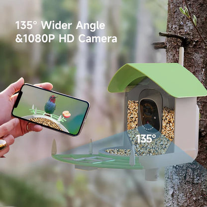 RoyaleGlow Smart Bird Feeder Camera with Night Vision