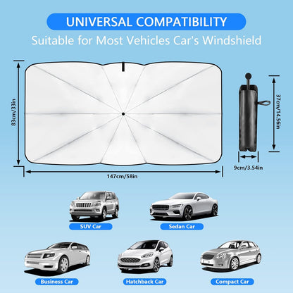 Royaleva Car Windshield Sun Shade for UV Protection