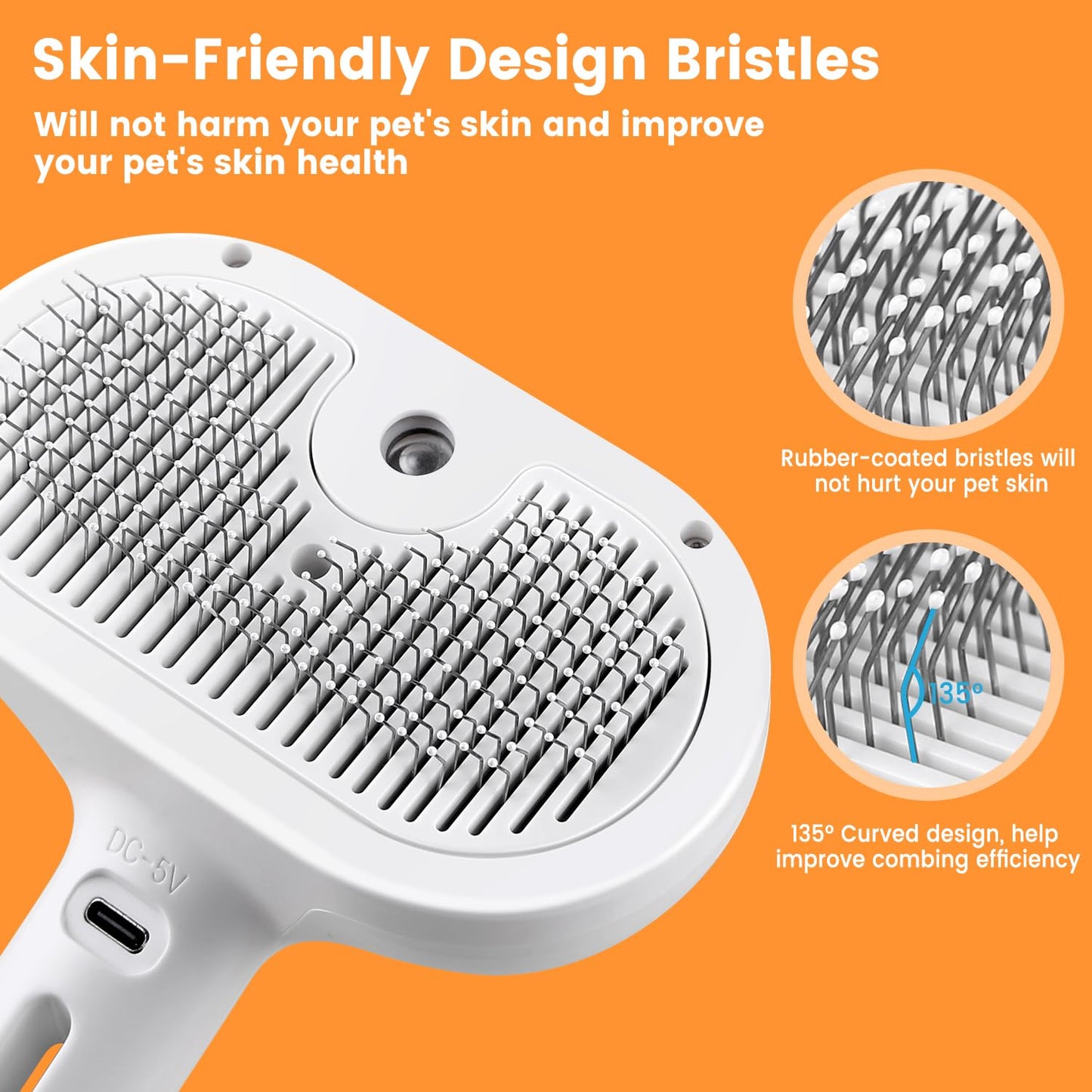 Royaleva Cat And Dog Steam Brush for Easy Grooming
