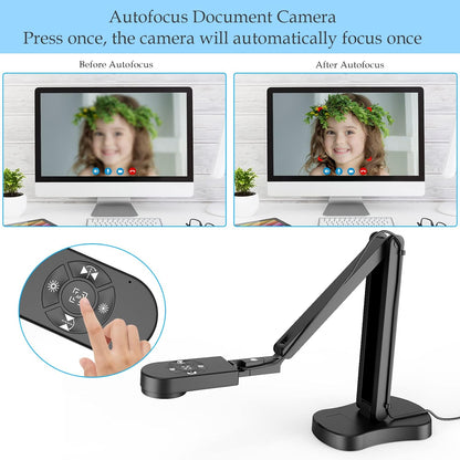 Luxora Document Camera for Teachers - 8MP USB High-Def