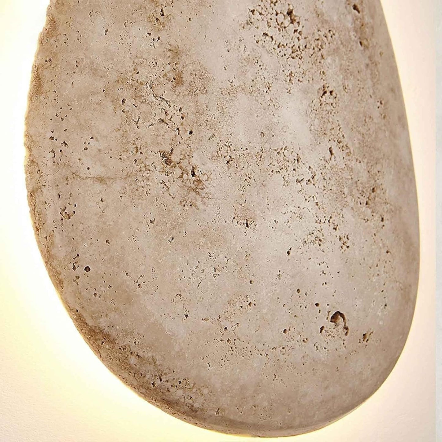 Royelux Minimal Wall Lamp With Natural Stone Texture WabiSabi Style For Calming Ambience