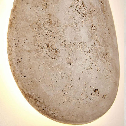 Royelux Minimal Wall Lamp With Natural Stone Texture WabiSabi Style For Calming Ambience