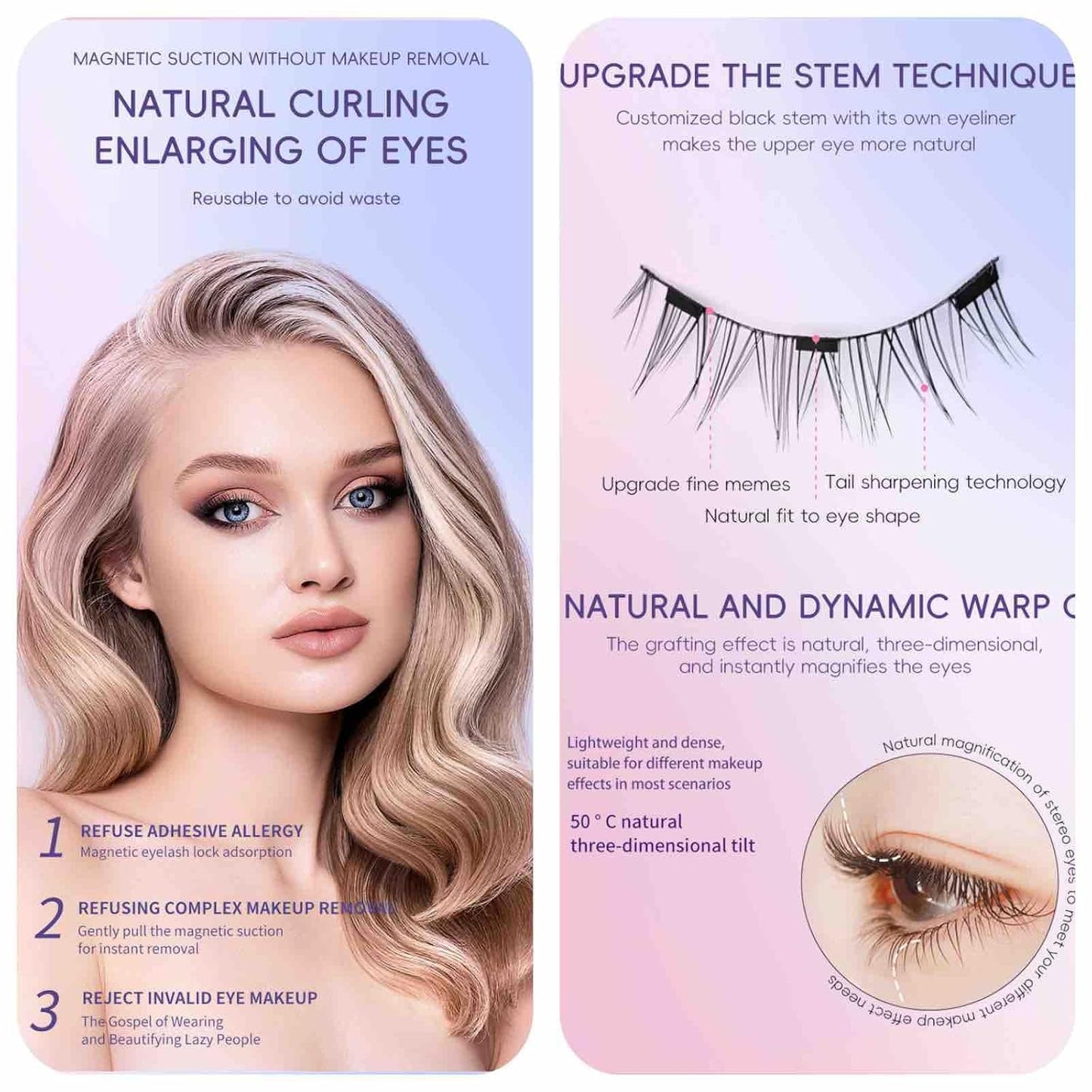 Luxora Reusable Magnetic Eyelash & Tweezer Set No Glue Needed