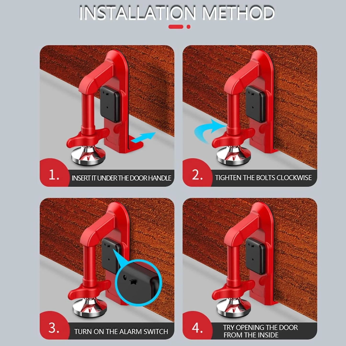 RoyaleGlow Door Stopper with 120dB Alarm and 2000N Force