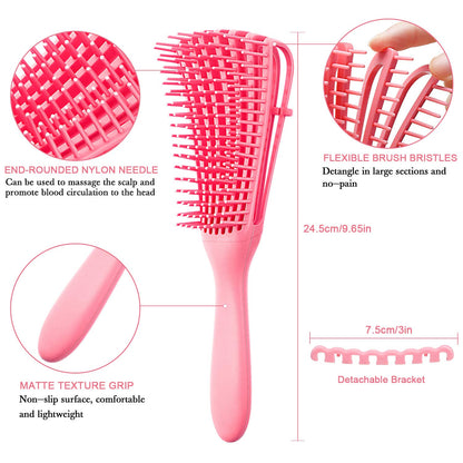 Luxora 2 Pieces Detangling Brush for Afro American Hair Textured 3a to 4c