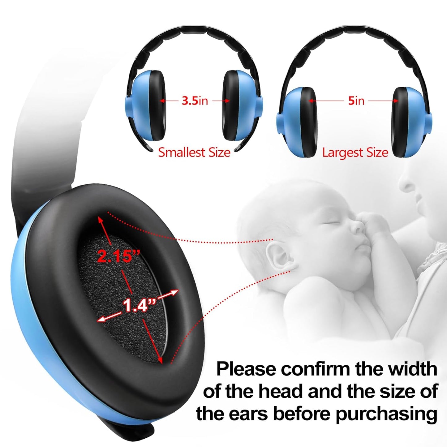 RoyaleGlow Baby Ear Protection Muffs for 3-36 Months