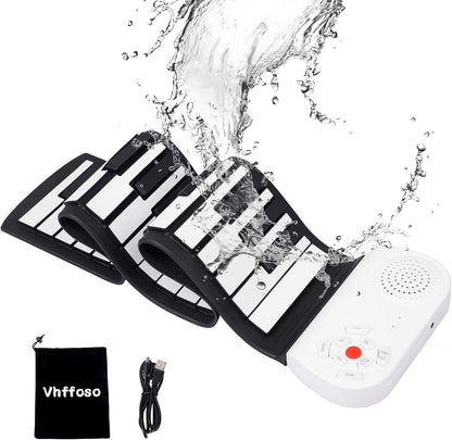 Luxora Portable Piano Keyboard Roll Up with 49 Keys