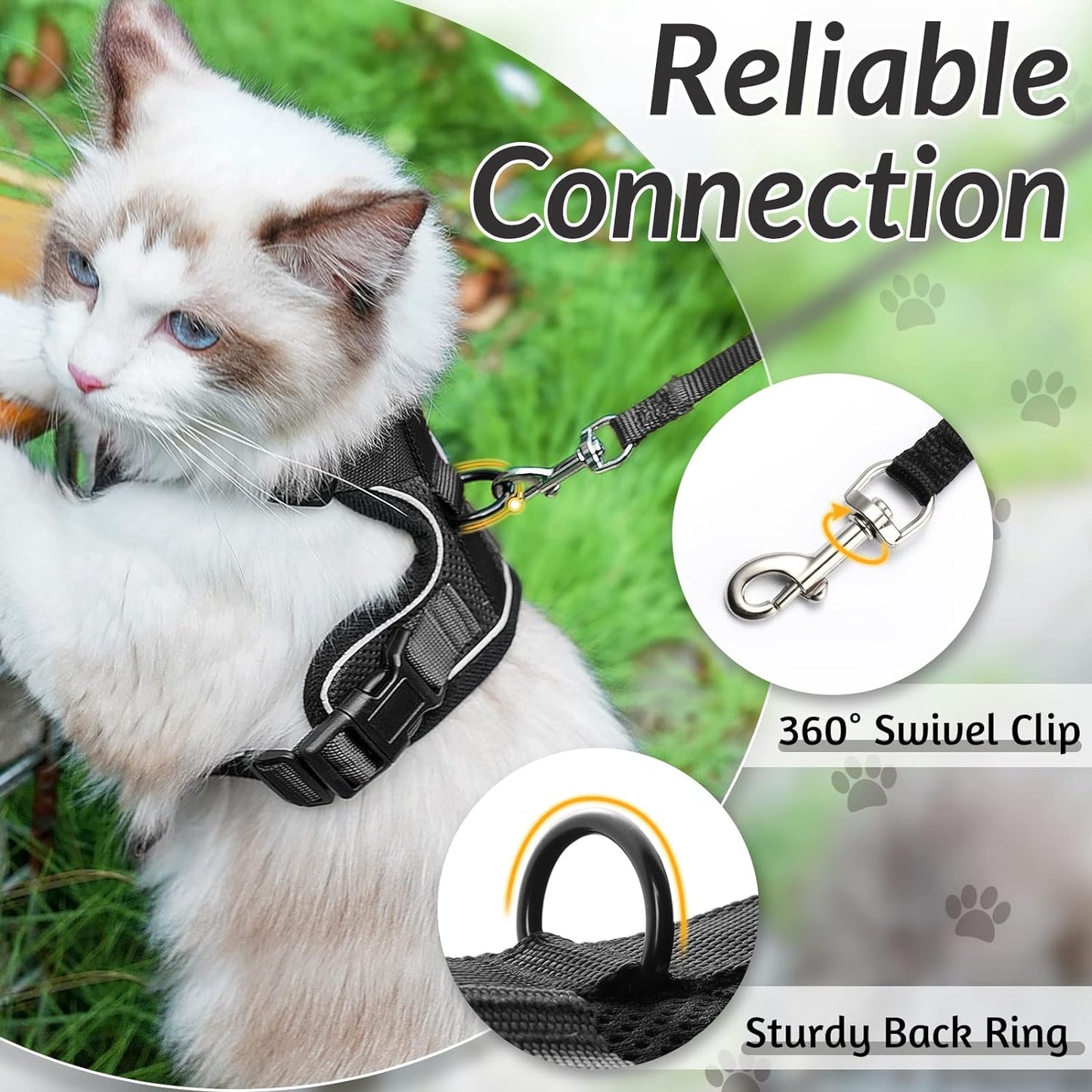 Luxora Escape Proof Cat Harness with Leash for Safe Adventures