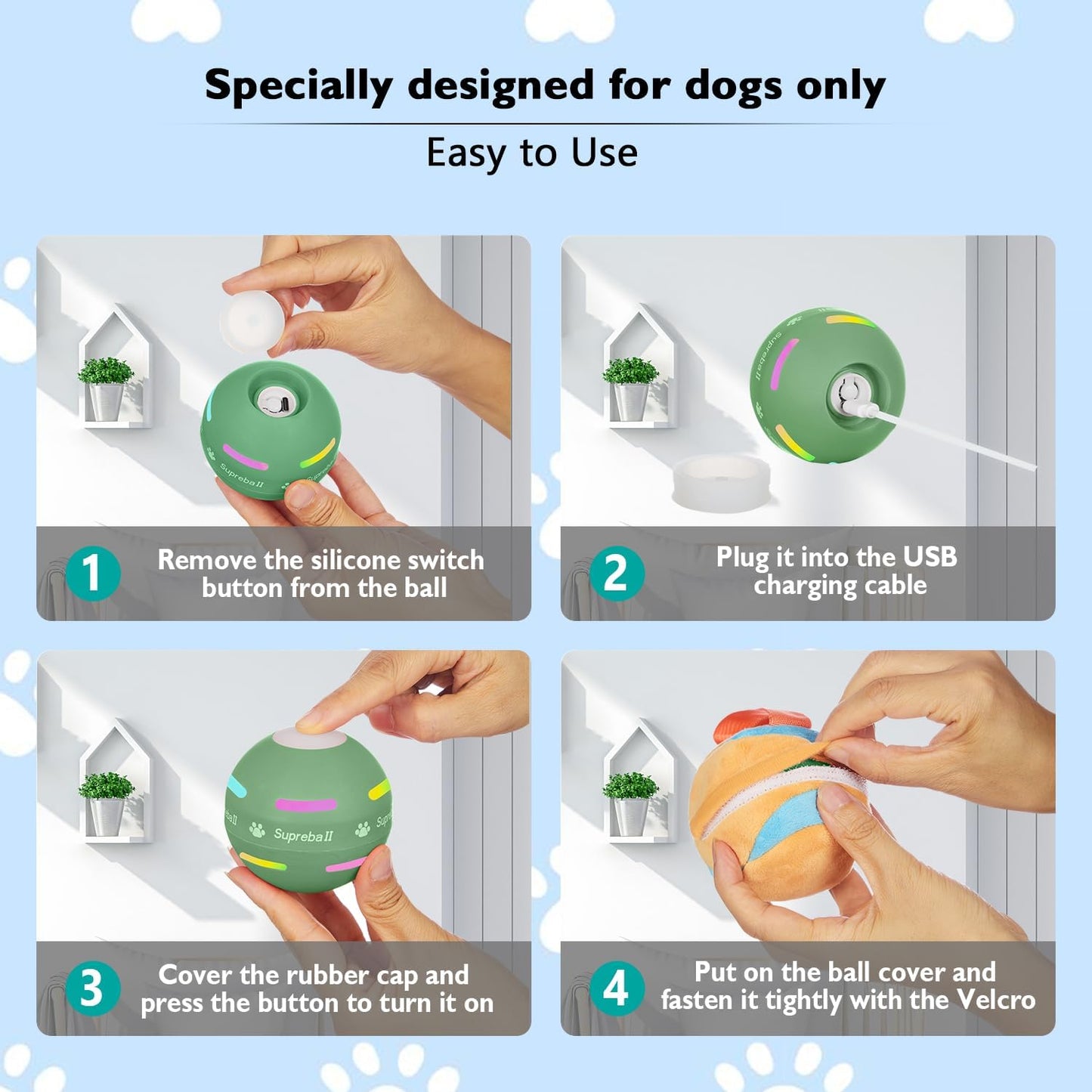 Royaleva Interactive Dog Ball Toy for Engaging Playtime