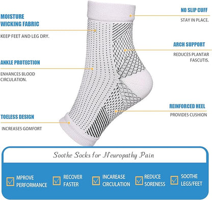 Luxora 4 Pairs of Premium Therapy Socks For Men and Women