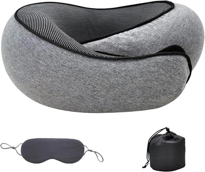 Luxora Travel Neck Pillow with Memory Foam Support