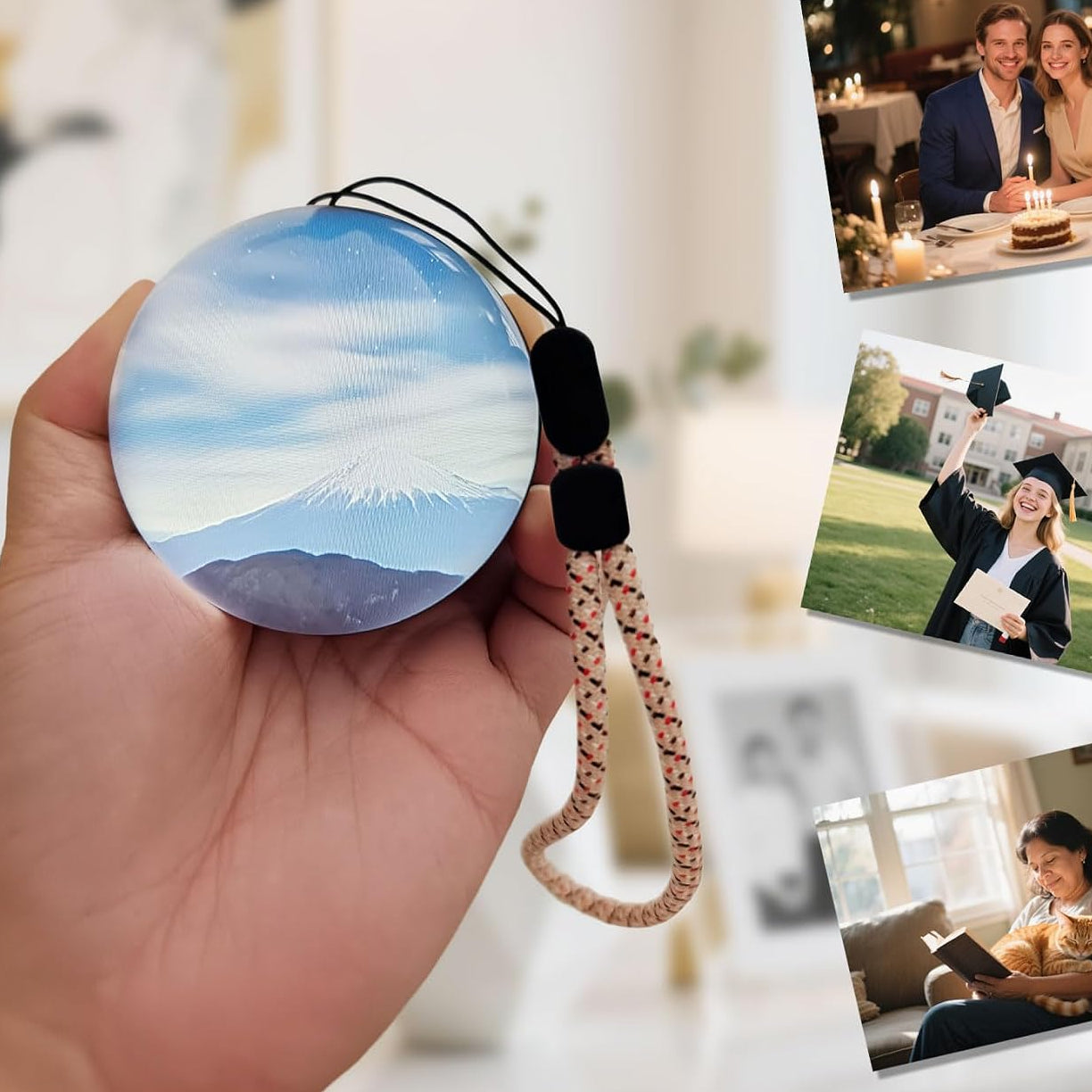 RoyaleGlow Digital Memory Sphere – Personalized Photo & Video Display Globe