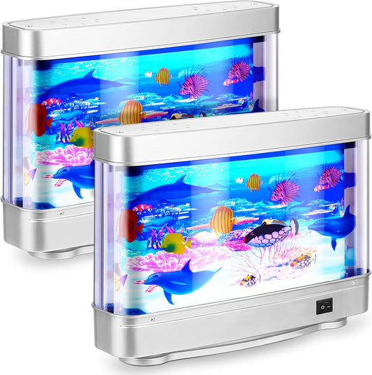 RoyaleGlow Fake Fish Tank Aquarium - Realistic Animated Decor