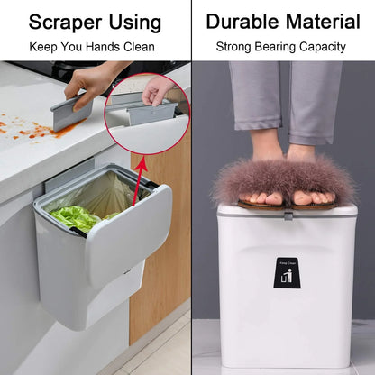 Royaleva 2.4 Gallon Kitchen Compost Bin For Counter Top