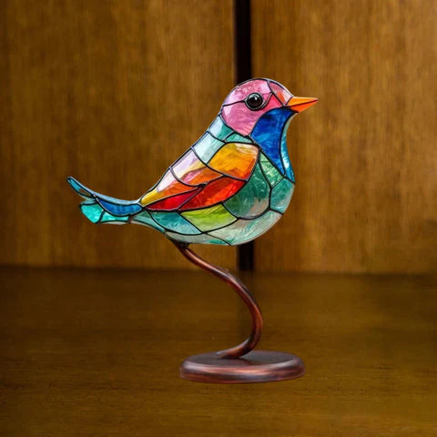Luxora Colorful Birds on Branch Desktop Ornaments Decor
