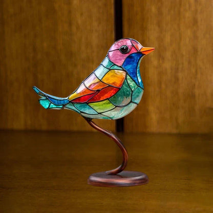 Luxora Colorful Birds on Branch Desktop Ornaments Decor