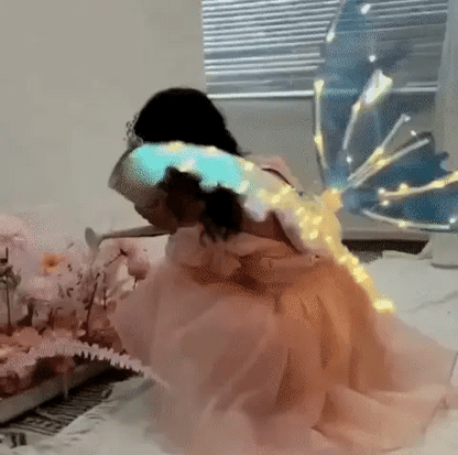 RoyaleGlow Electric Colorful Kids Adults LED Fairy Wings Costume